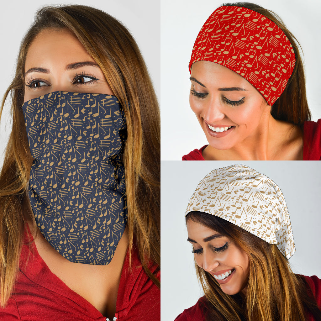 Vintage Music Notes Bandana 3-Pack