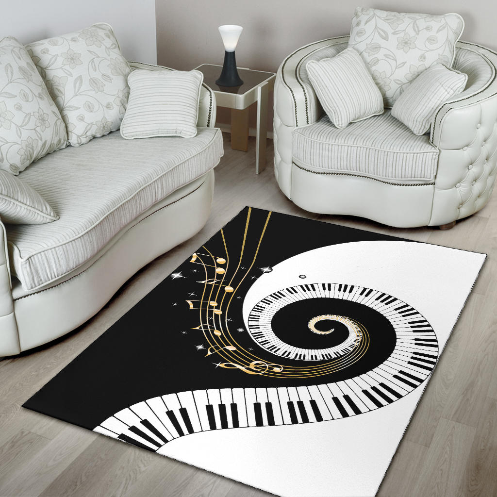 Piano Art Music Area Rug
