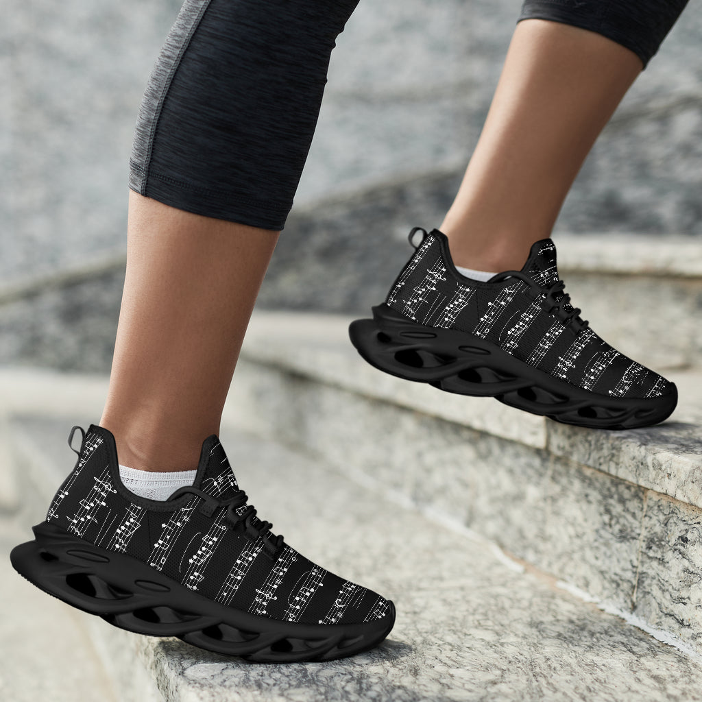 Music Sheet Black Sole Sneakers