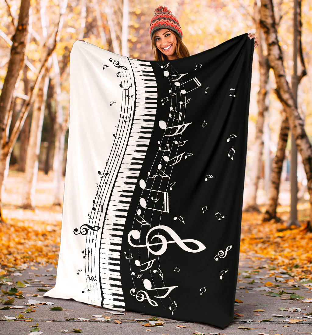 Piano and Music Notes Premium Blanket