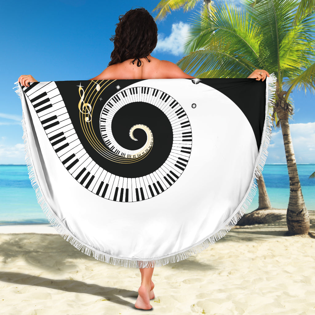 Piano Art Music Beach Blanket
