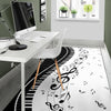 Musical Notes and Piano Keys Area Rug