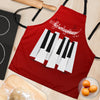 Piano Key And Music Notes Women's Apron