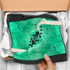 Music Notes Green Fur Boots