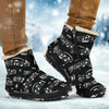 Music Notes Sheet Black Cozy Winter Boots