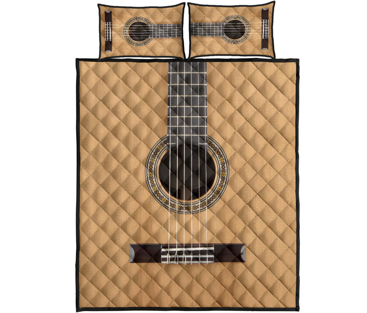 Classical Guitar Quilt Bed Set