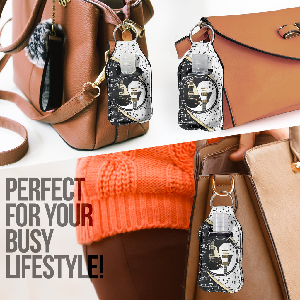 Yin Yang Guitars Sanitizer Bottle Keychains