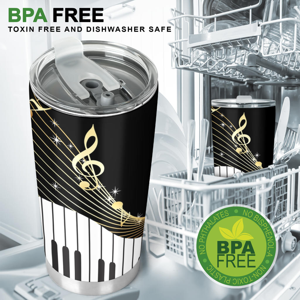 Music Notes With Piano Tumbler