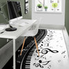 Piano Keys And Music Notes Area Rug