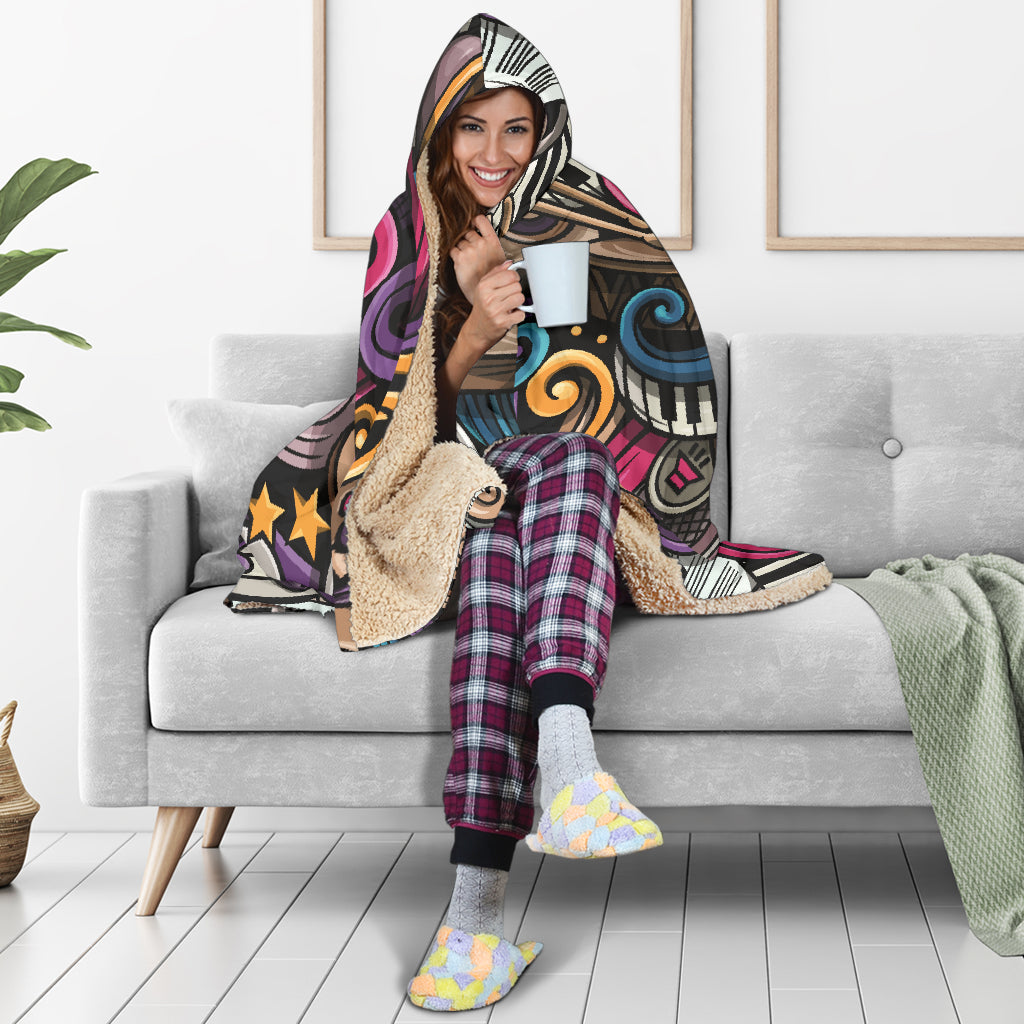 Musical Instrument Hooded Blanket