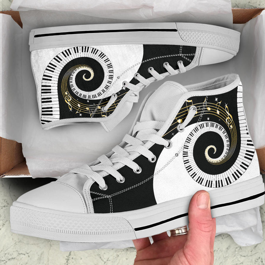 Piano Art Music High Tops
