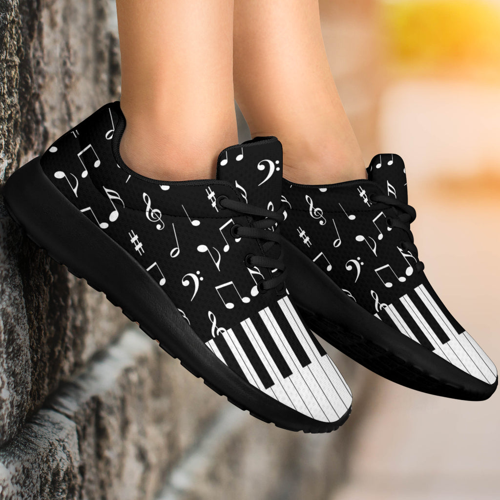 Piano And Music Notes Sport Sneakers