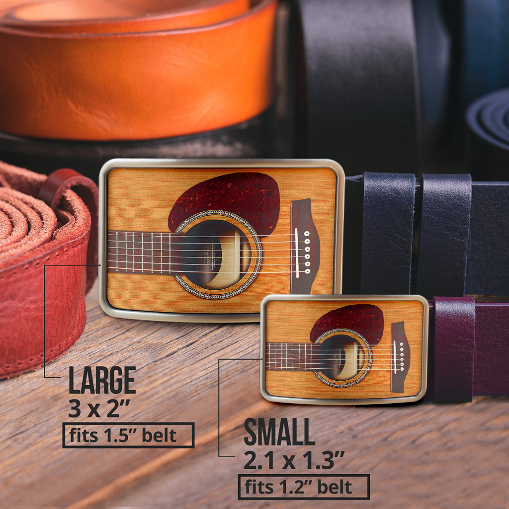 Wooden Guitar Belt Buckle