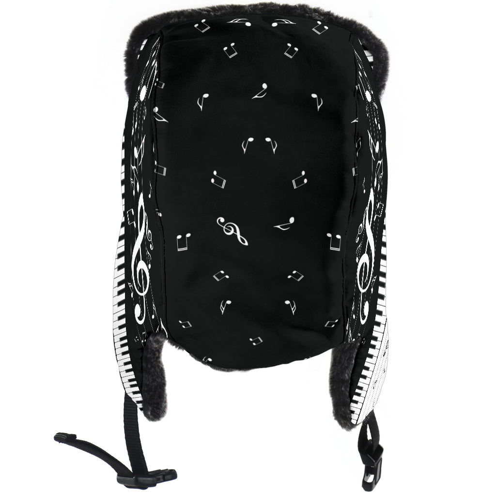 Piano Keys Musical Notes Trapper Hat