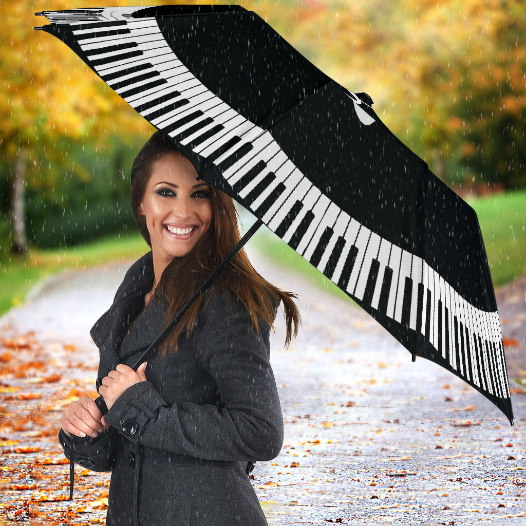 Piano Keys With Treble Clef Heart Umbrella