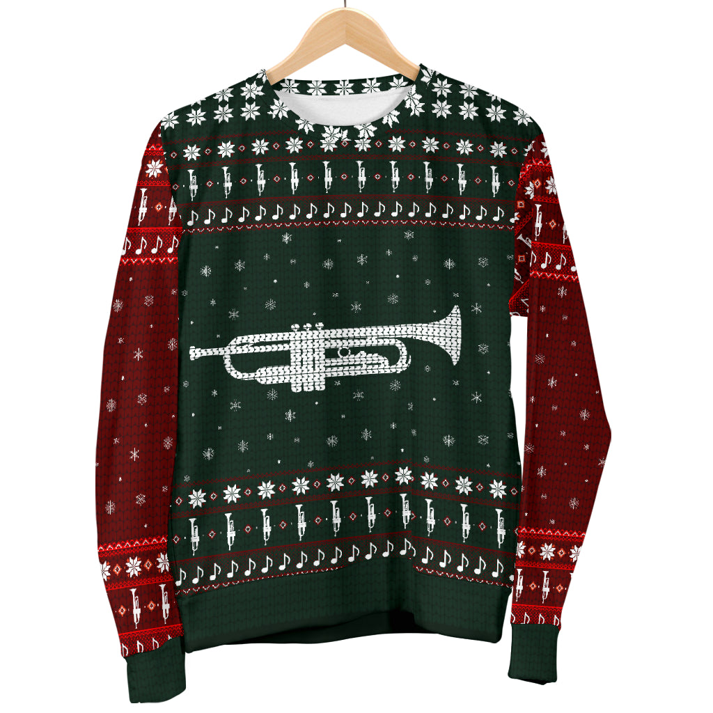 Trumpet Snowflake Men's Sweater