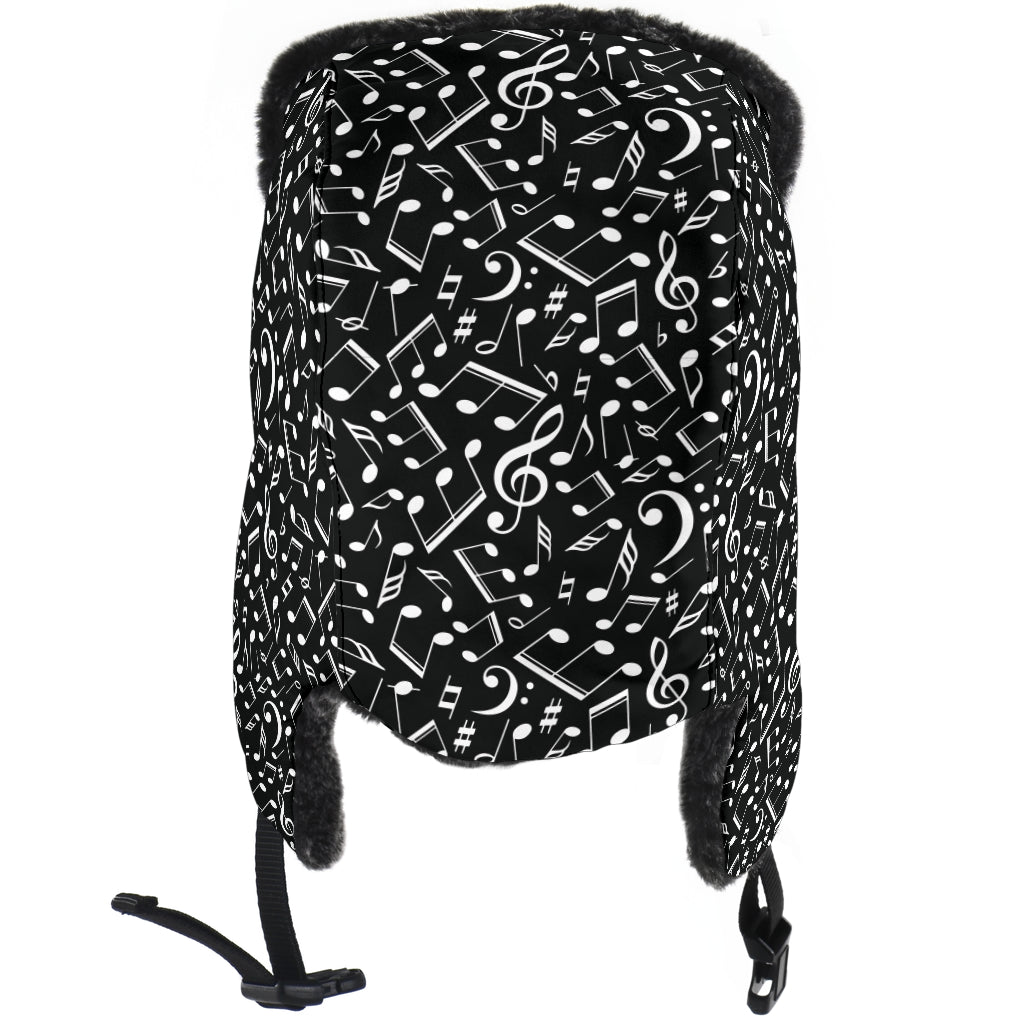 Music Notes Seamless Trapper Hat