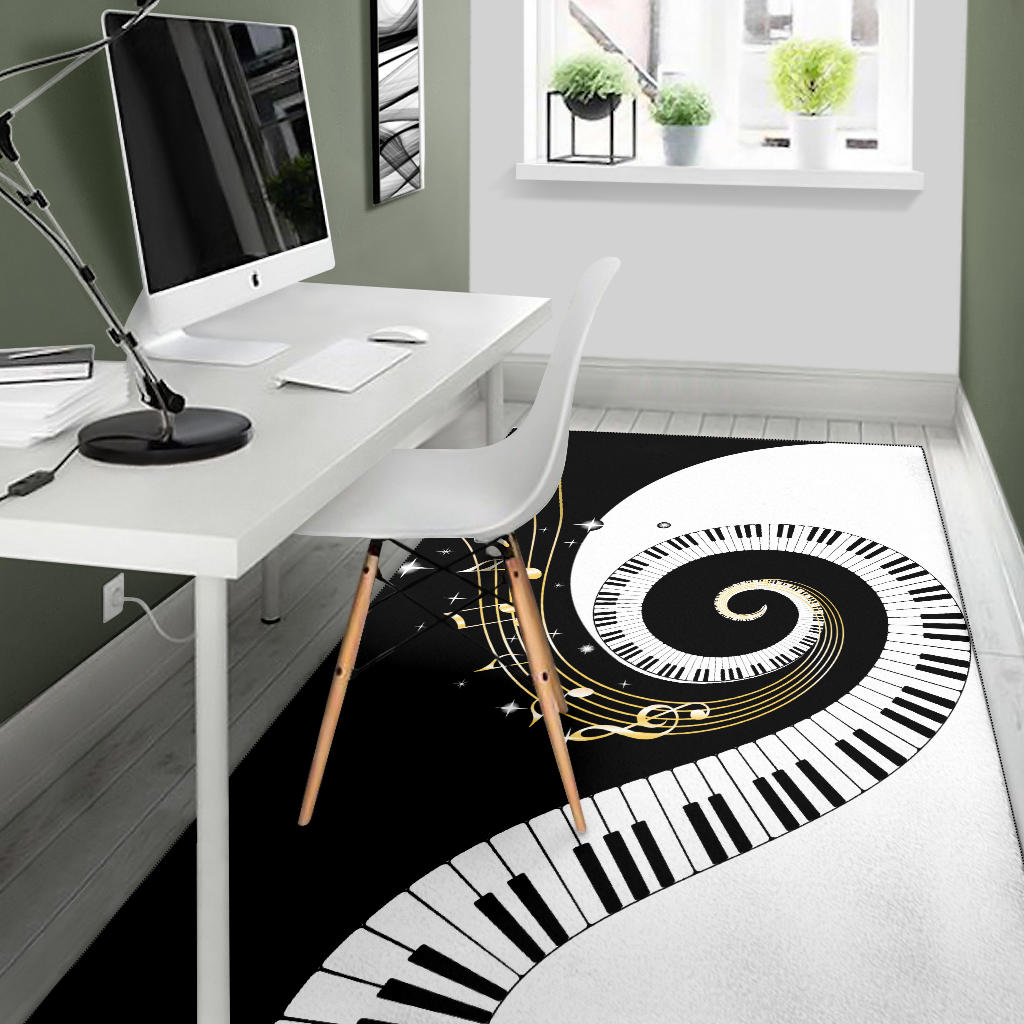 Piano Art Music Area Rug