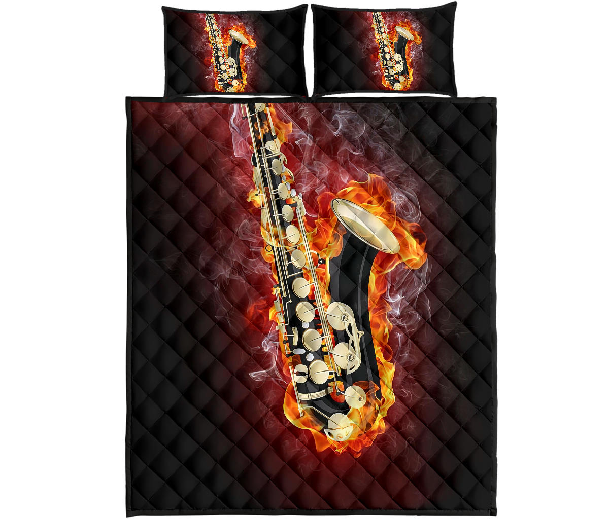 Saxophone Flame Quilt Bedding Set