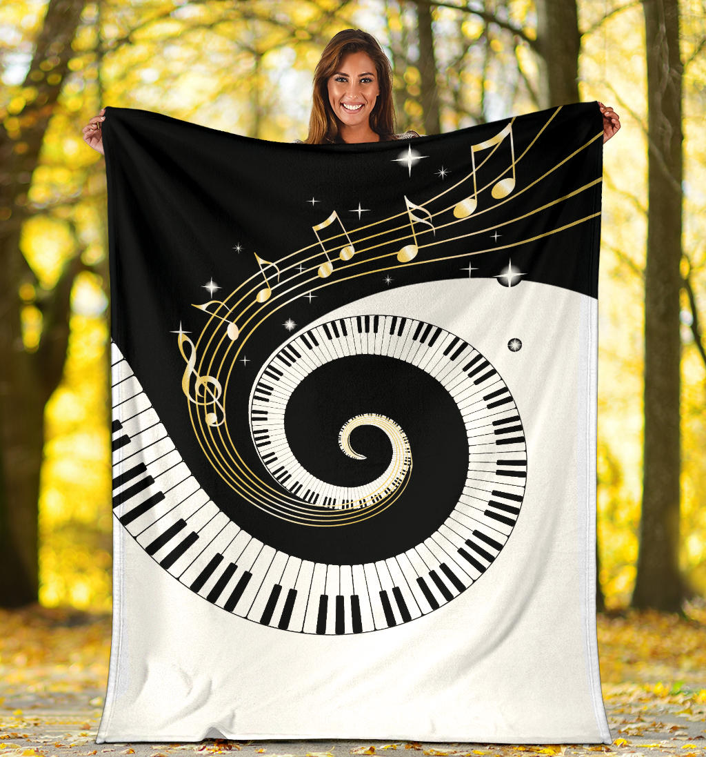 Piano Art Music Premium Blanket