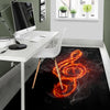 Treble Clef Fire Area Rug