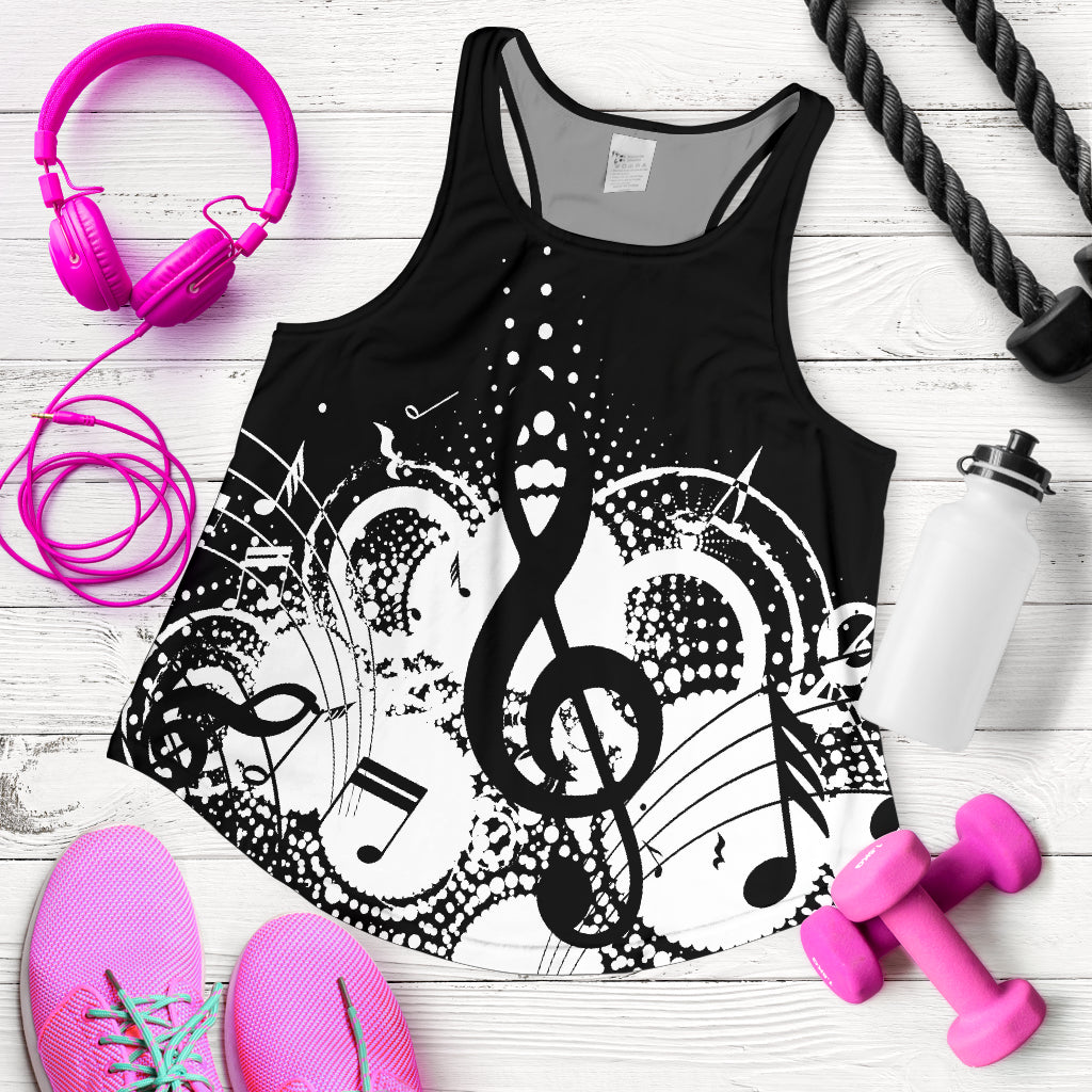 Music Notes Art Racerback Tank