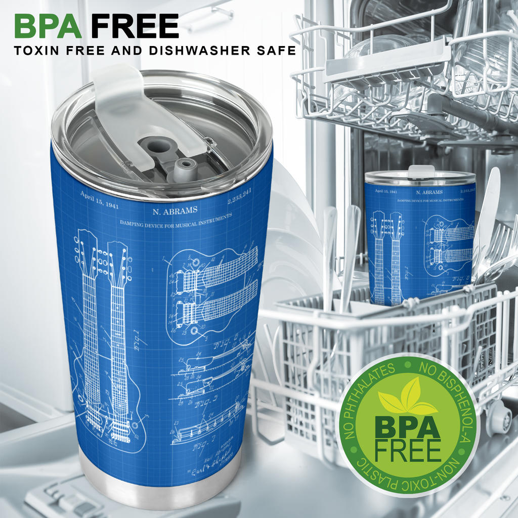 Electric Guitar Blue Patent Tumbler