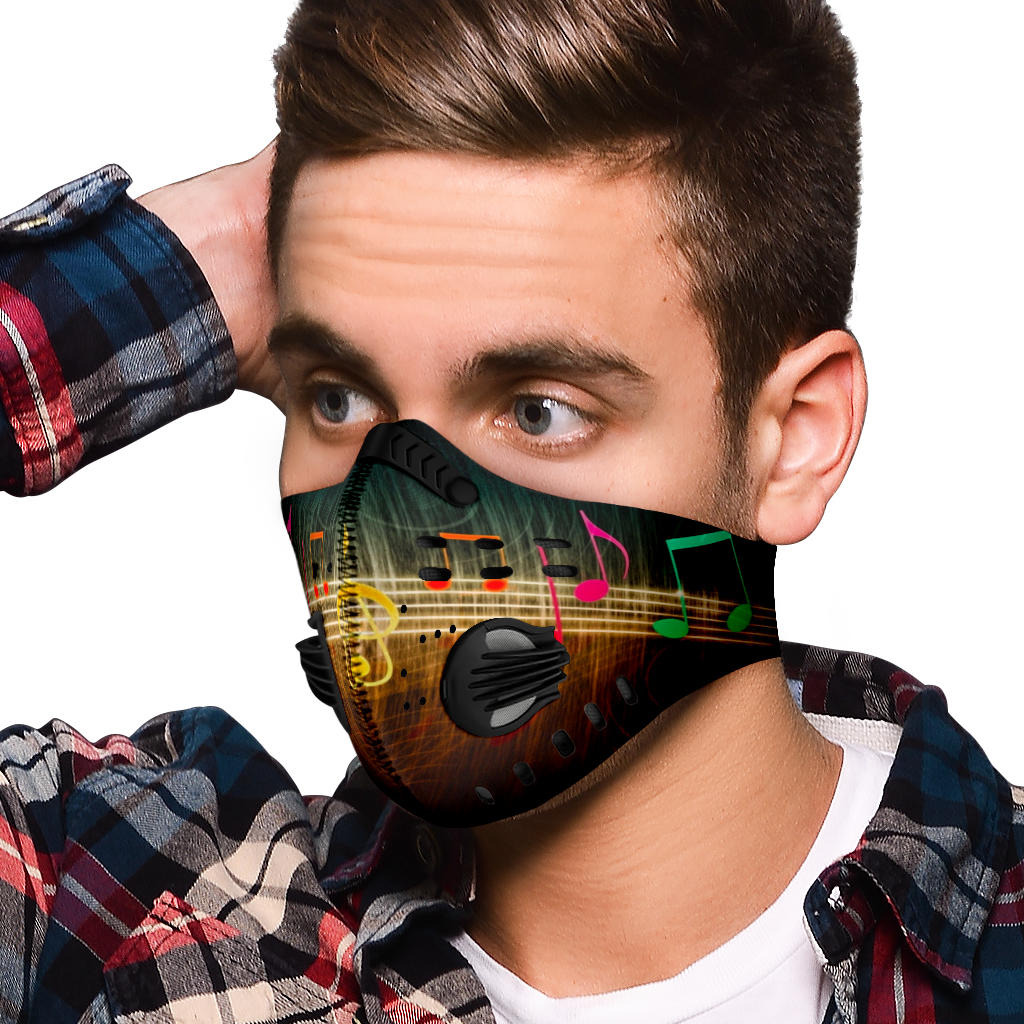 Awesome Music Notes Premium Face Mask