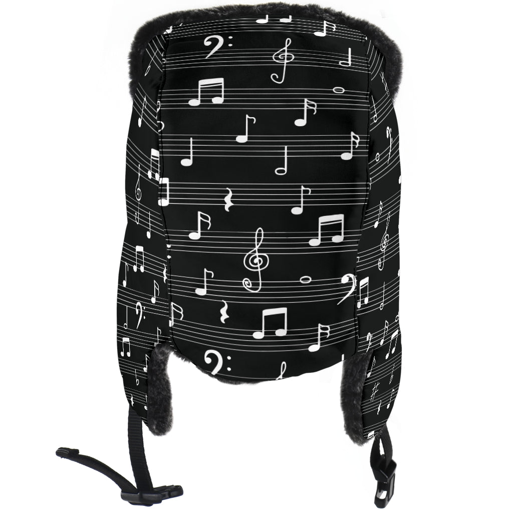 Music Notes Sheet Trapper Hat - Artistic Pod