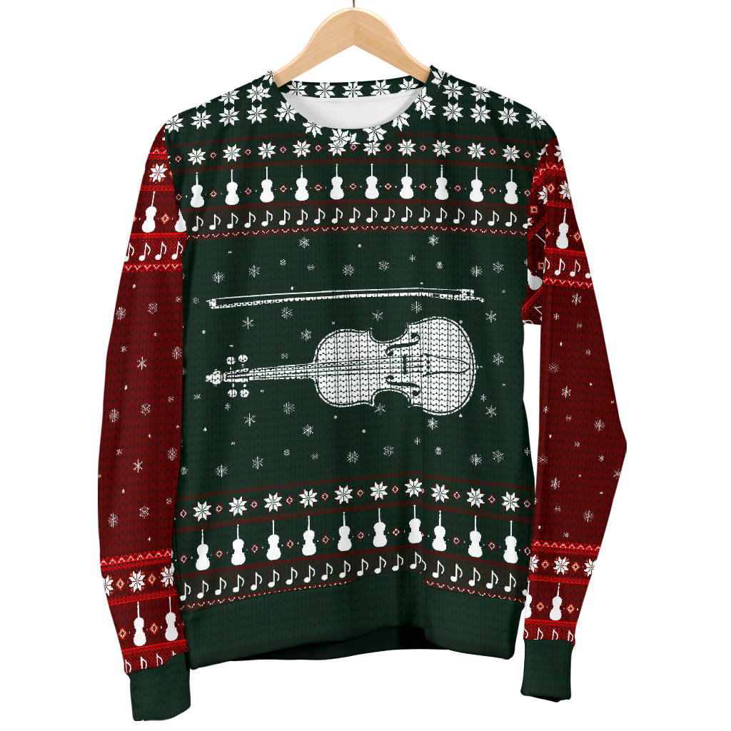 Violin Christmas Men's Sweater