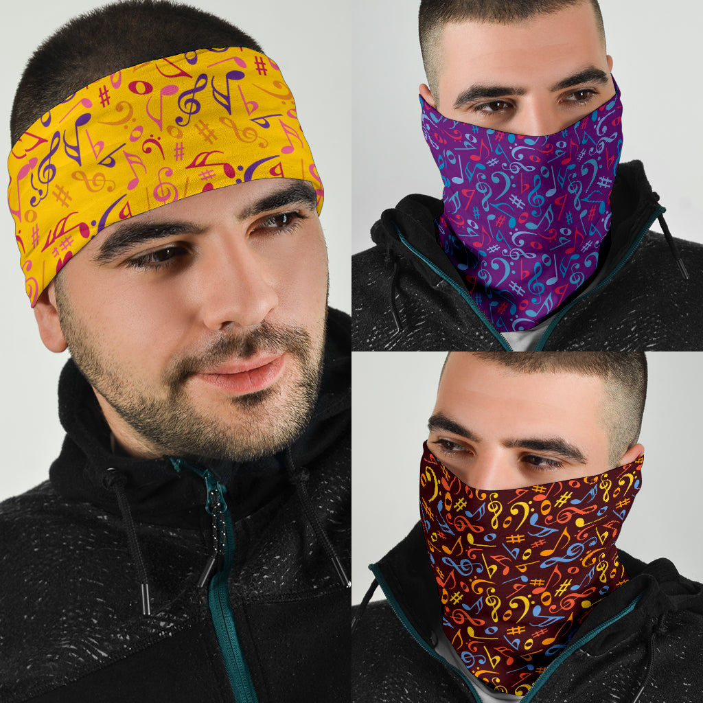 Music Notes Pattern Bandana 3-Pack