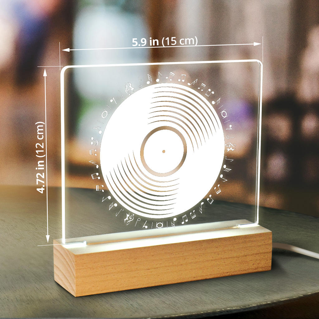 Vinyl Music Light Up Acrylic