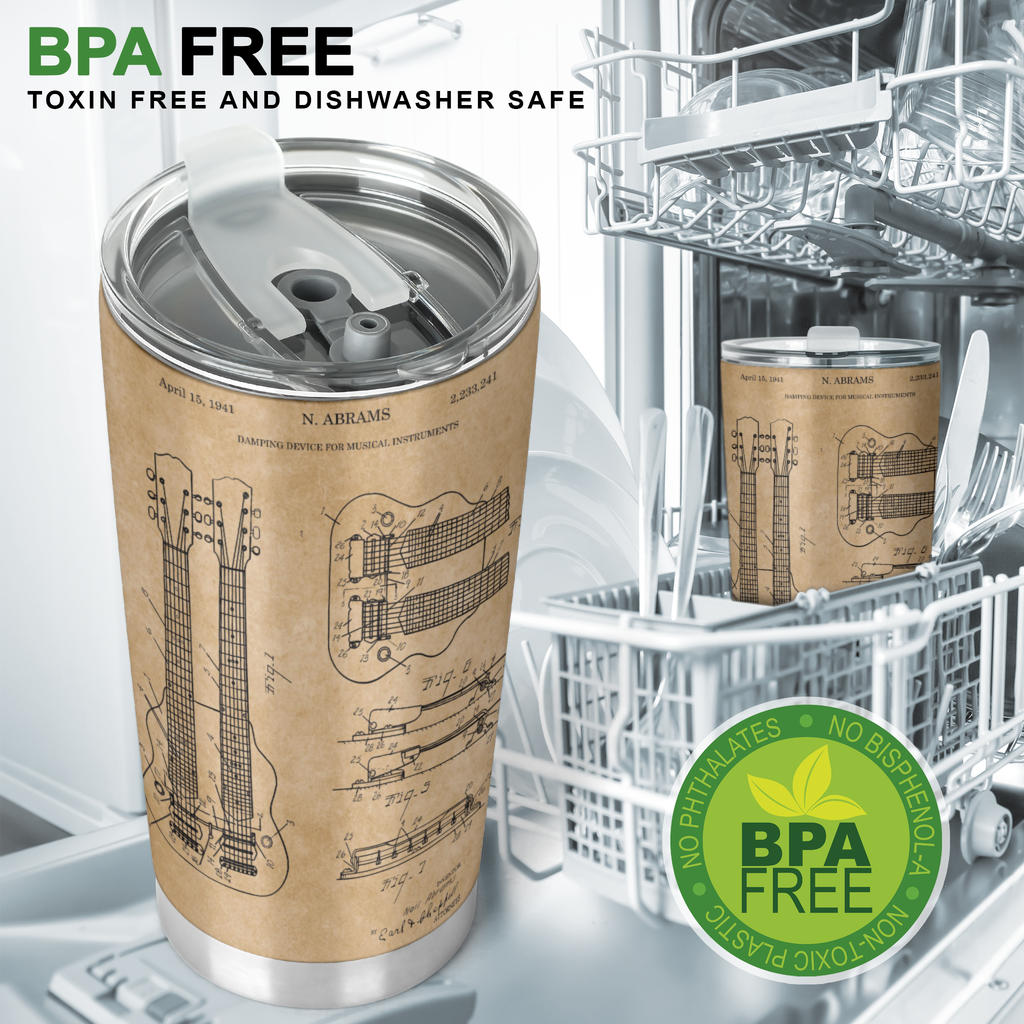 Electric Guitar Grey Patent Tumbler