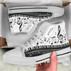 Piano Key With Music Notes High Tops