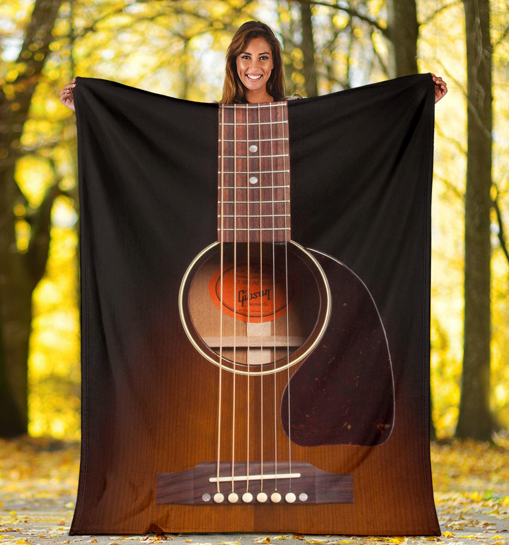 Black Guitar Premium Blanket