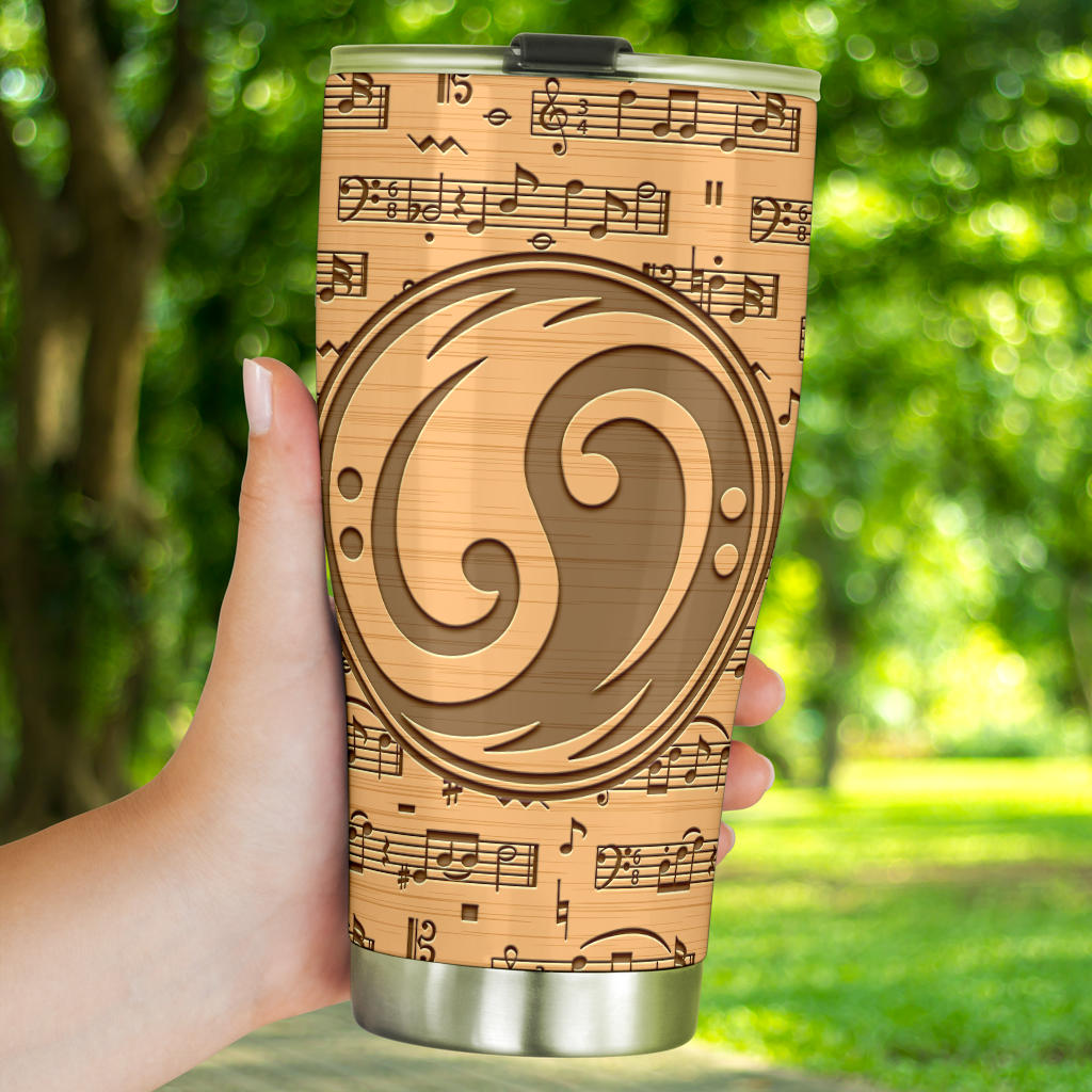 Yin Yang Bass Clef Tumbler