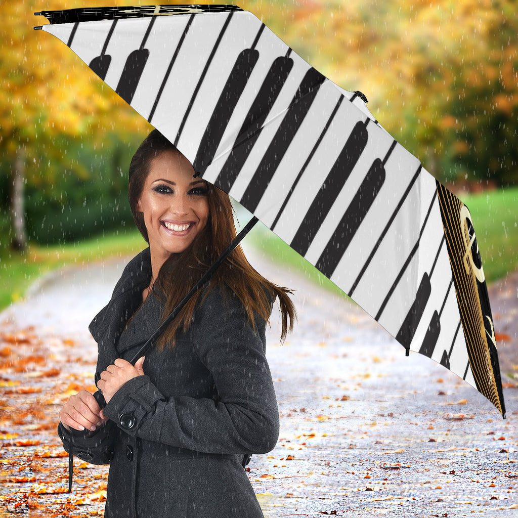 Piano Key And Music Notes Umbrella