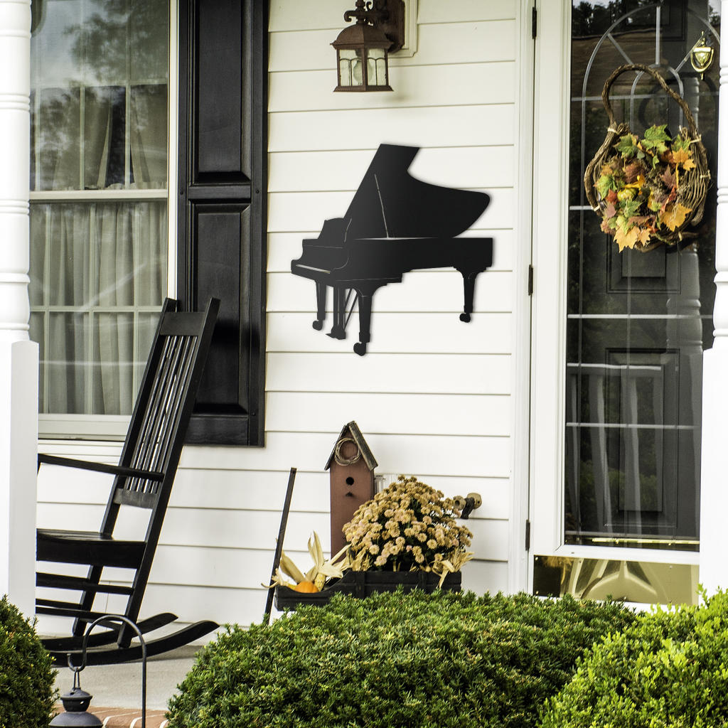 Grand Piano Metal Sign
