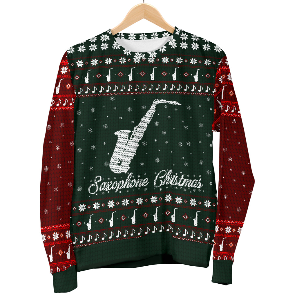 Saxophone Christmas Men's Sweater