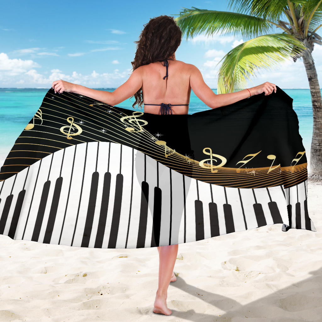 Piano And Music Notes Sarong