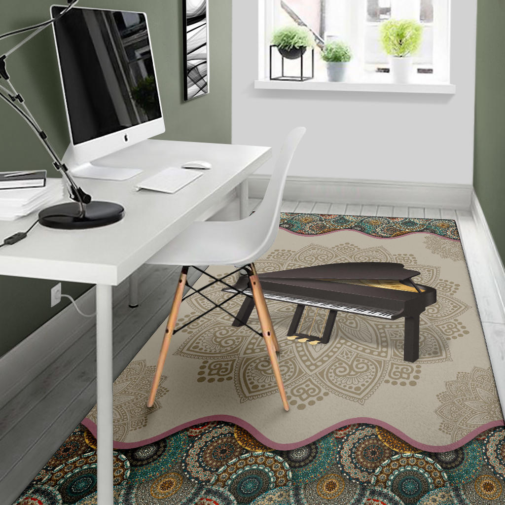 Piano Mandala Area Rug