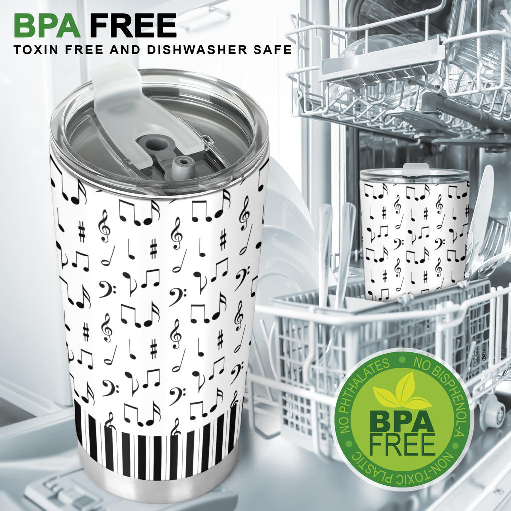 Musical Notes And Piano Art Tumbler