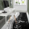 Piano And Music Notes Area Rug