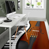 Piano Keys And Violin Area Rug