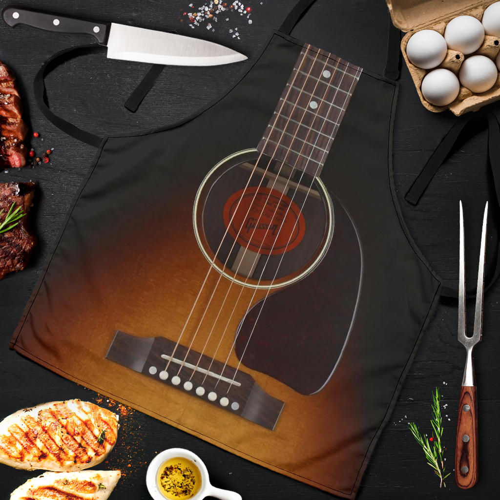 Black Guitar Men's Apron
