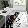 Piano With Musical Notes Area Rug