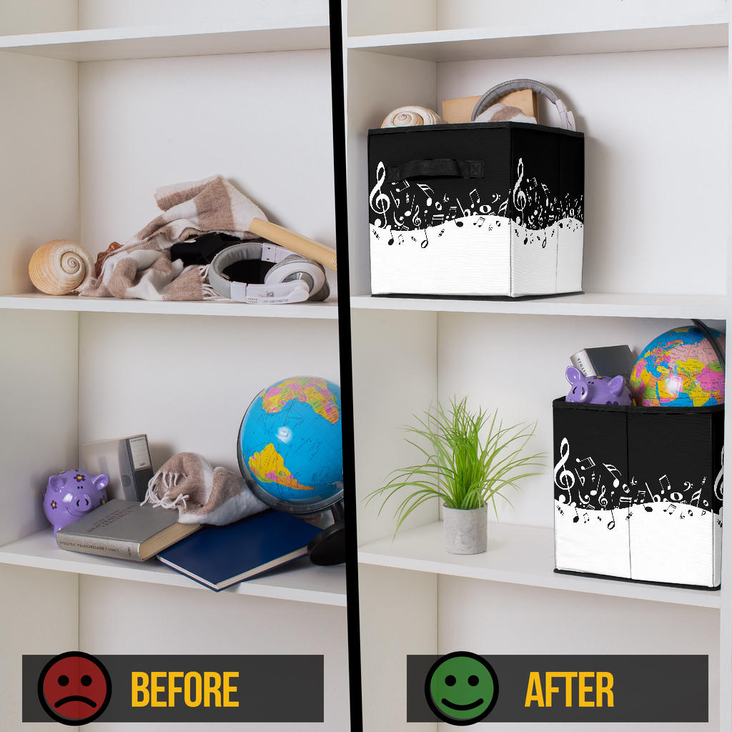 Musical Notes Storage Cube