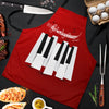 Piano Key And Music Notes Men's Apron