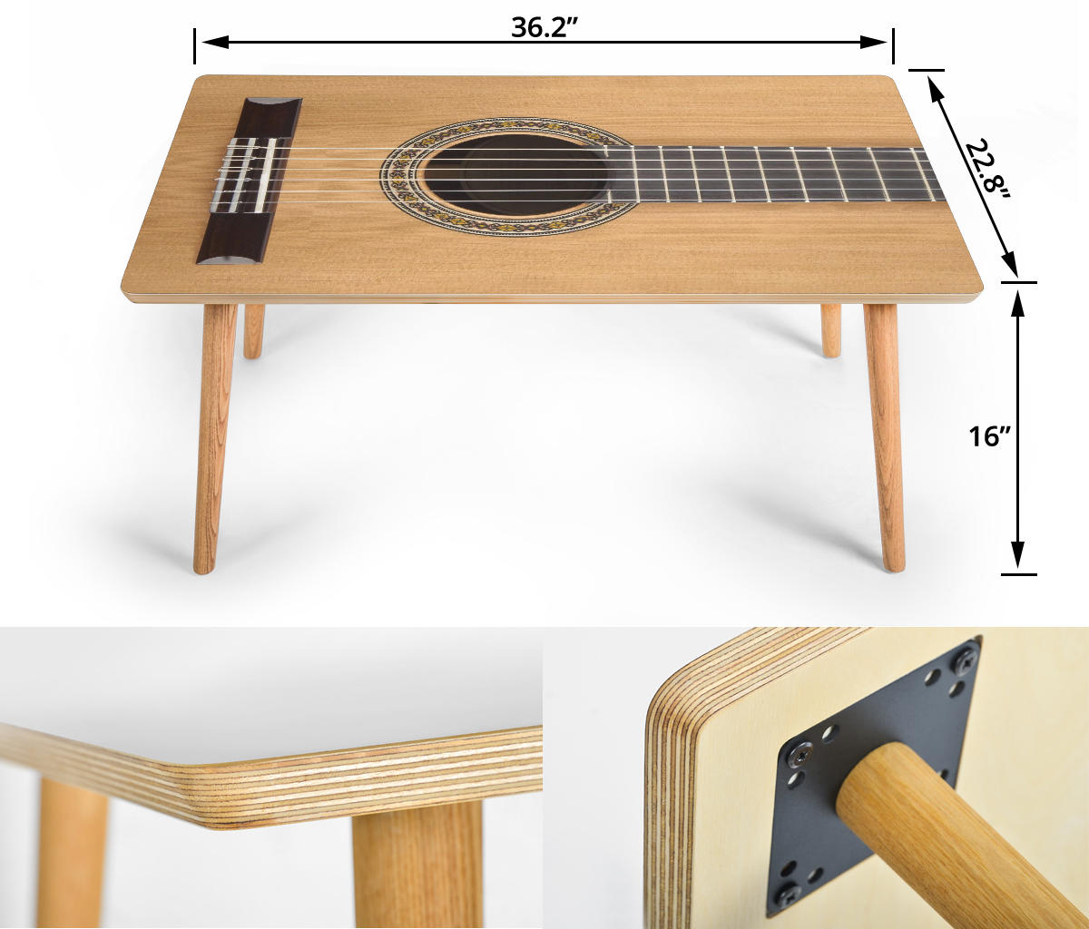 [USA Only] Classical Guitar Rectangular Coffee Table