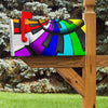 Rainbow Piano Keys Mailbox Cover